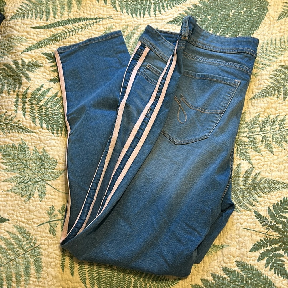 Jordache Size 18 With Pink Pinstripe Jeans